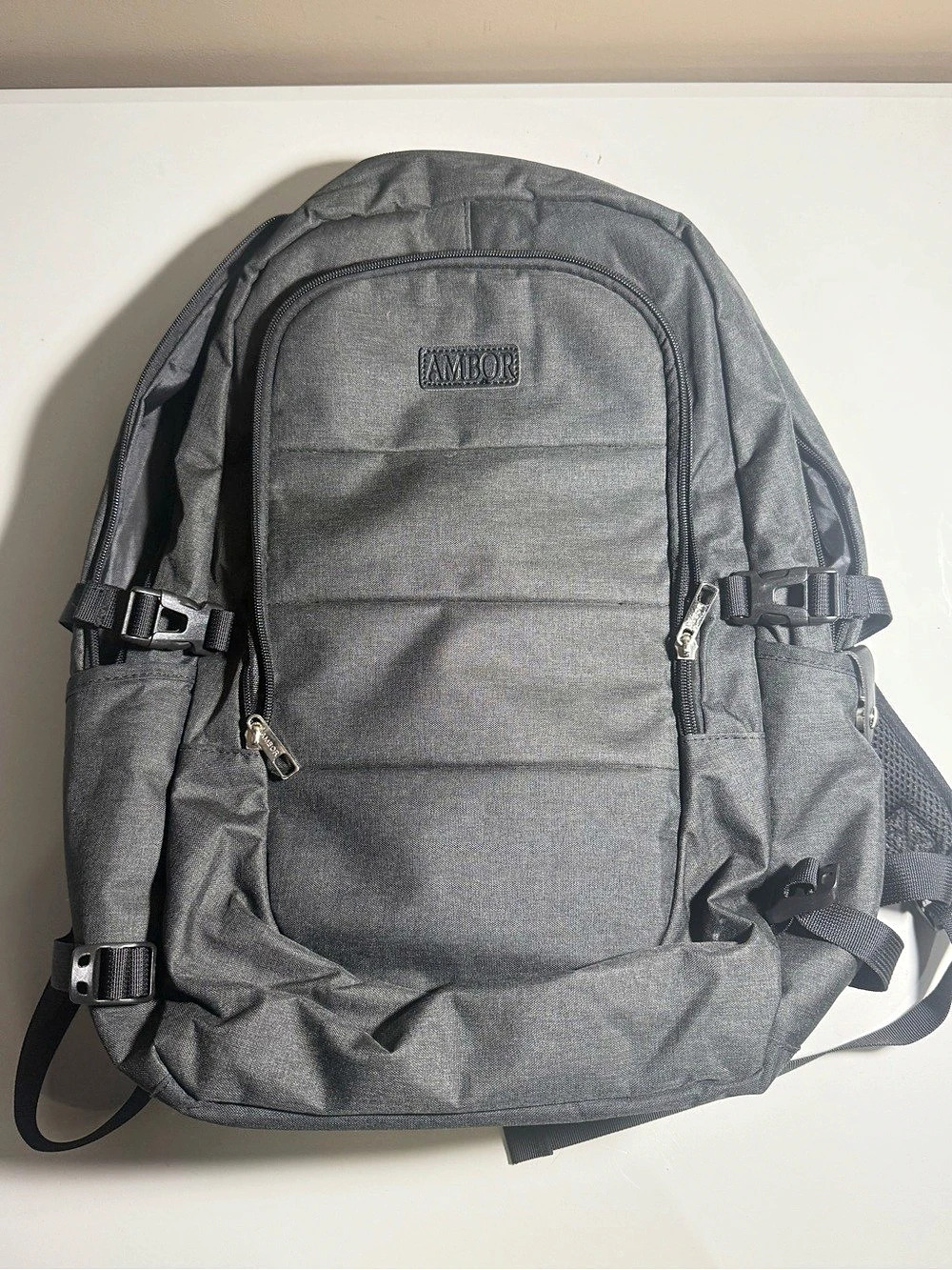 AMBOR Antitheft Travel Laptop Backpack with USB and Headphone Port- dark slate g